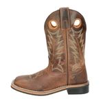 Smoky Mountain Boys Jesse Square Toe Western Cowboy Boot,Brown Waxed Distress,12 M US Little Kid