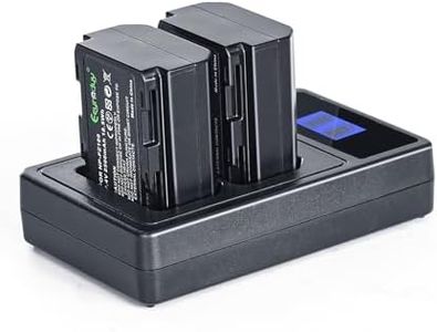 Eeyrnduy 2-Pack NP-FZ100 Battery and Charger Set Replacement for Sony NP-FZ100 A6600 Alpha A7III A7RIII A7R IV A9 A6600 Alpha 9 Alpha 9S A9S A7III A7R3 A7R4 Camera