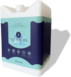 Luxuroo ICE Slim Design Reusable BPA Free Non-Toxic Breast Milk Ice Packs Cold Freezer Packs for Breastmilk Storage Baby Bottles Lunch Coolers Day Care Breastfeeding Pumping Moms (Set of 4, White)