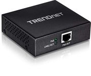 TRENDnet Gigabit PoE+ Repeater/Amplifier, 1 x Gigabit PoE+ in Port, 1 x Gigabit PoE Out Port, Extends 100m for Total Distance Up to 200m (656 ft), Supports PoE(15.4W) & PoE+(30W), Black, TPE-E100