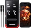 ThermoMaven Thermomètre à Viande Intelligent Sans Fil - 152m Bluetooth 5.3 Haute Stabilité, 2 Sondes 6 Capteurs, Surveillance WiFi Illimitée, IPX8 Etanche Thermomètre Cuisine Cuison Gril Four Barbecue