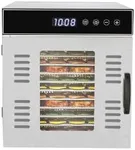 NutriChef Commercial Electric Food Dehydrator Machine - 14 Shelf Extra Large Capacity - Stainless Steel Trays - 1000-Watts, Digital Timer & Temperature Control - 18.58 x 17.52 x 22.52 IN