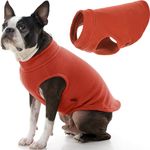 Gooby - Stretch Fleece Vest Sweater Fleece Vest Jacket Sweater for Dogs Pumpkin XX-Large Length (19")