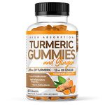 Turmeric Ginger Gummies - Anti-Inflammatory to help relieve joint pain, aid digestion. Source of Antioxidants. Helps with inflammation.