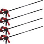 Soft Grip Hand Tools 24" Rapid Bar Clamp & Spreader Clamp Set, 2pc or 4pc, Quick Release Clamps for Woodworking Tools, Ideal Clamps for Woodwork Projects (4)