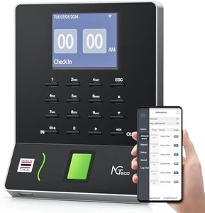 NGTeco Time Clock for Small Business, Fingerprint/PIN Clock-in, APP Control