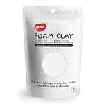 BOHS White Foam Clay Basic - Squishy,Soft, Air Dry -for School Project,Cosplay,Fake Bake, Slime Supplies-100 Grams