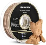 iSANMATE Wood Filament 1.75mm, PLA+ Wood Filament 1.75mm, 3D Printer Filament 1kg/Spool (Update 20% Real Wood Fiber)