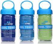 3 Pack Cooling Towel Instant Cooling for Running Workout Sweat Gym Sports Chill Soft Breathable with Container (Mix 1)