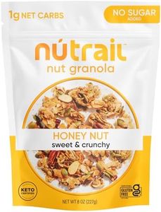 NuTrail Nut Granola Cereal, Honey Nut, No Sugar Added, Keto, Low Carb, Gluten Free, Grain Free, Healthy Breakfast 8 oz. 1 Count