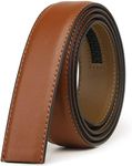 Founders & C Mens Leather Ratchet Belt Strap Only 1 3/8" Without Buckle,Replacement Strap Suitable for 40MM Slide Buckle (28"-42" Waist Adjustable, Tan Leather)