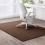 Zcctd Office Chair Mat 90 * 140cm for Hard Floor and Carpet Anti Slip,Computer Desk Chair Protector, Gaming Rolling Chair Mat Cuttable Brown