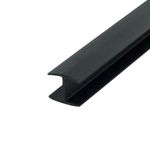 Outwater Plastic H Channel Fits Material 1/2 Inch Thick Black Styrene Divider Moulding 46 Inch Length (Pack of 2)