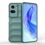 WBWONE Soft TPU Cover for Honor 90 Lite Case, [Built-in Fiber Flocking][Stealth Airbag] Non-Slip Protective Shock Absorption Rugged Bumper. Green