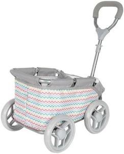 Adora Creative Rainbow Zig Zag Baby Doll Wagon for Fun and Educational Pretend Play, Doll Accessory That Fits Most Dolls and Stuffed Animals, Birthday Gift for Ages 3+