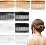 Molain 9 Pcs French Hair Side Comb, 14 Teeth Plastic Hair Combs French Twist Side Combs Vintage Fine Hair Clips Pins French Side Hair Comb Hair Styling Comb for Women Girls Bridal Wedding