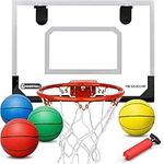 Mini Basketball Hoop for Home Office Door & Wall, Over The Door Basketball Hoop for Kids Adults, Door Room Basketball Hoop with 3 Rubber Balls, Sport Party Favors Gift for Boys Girls