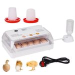 BREUAILY 15 Egg Incubator 3 In 1 Fully Automatic Poultry Hatcher Quail Egg Incubator with LED Egg Light Automatic Temperature Control & Automatic Egg Turner