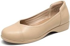 DREAM PAIRS Womens Ballet Flats, Comfortable Slip On Business Office Dress Shoes for Women Dressy and Work with 3D Molded Insole, Nude, Size 7, Sdfa2406w