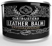 Dirtbusters Leather Balm, Clean, Condition, Protect & Restore Leather With A Natural Waterproof Cleaner Conditioner Treatment, Sandalwood Fragrance (150g)