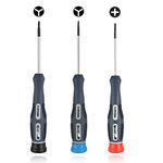 Linkstyle Screwdriver Kit for Nintendo Switch, Y Shaped Tri Wing Cross Wing Precision Screwdriver Repair Tool Set, 3PCS