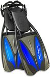 ScubaPro Unisex Jet Sport Open heel Scuba Dive Fins, Blue Medium