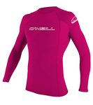 O'Neill Wetsuits Girl's O Neill Youth Basic Skins Long Sleeve Rash Guard Watermelon 16 Years, Watermelon