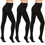 WAJIAFAR 3 Pairs Women's Opaque Slimming Tights, High Waist Tummy Compression Pantyhose with Control Top