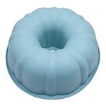 Cake Pan 10 inch Round 3 Inch Deep Easy Release Non Stick Food Grade Silicone Angel Food Cake Pan Removable Bottom One Piece Tube Pans for Baking Pound Cake Green