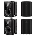 Herdio 400 Watts Waterproof Bluetooth Speakers 4 Inches All Weather Wired Wall Mount System with Superior Stereo Dome Tweeter Indoor- Outdoor Speakers (4 Speakers)