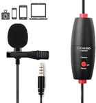 Lavalier Microphone, LENSGO LWM-DM1 Professional Lapel Microphone for Canon Nikon DSLR Camera/ PC/ iPhone Android Smartphone, Omnidirectional Lapel Mic for Interview, Recording, Vlogging, YouTube, Podcast