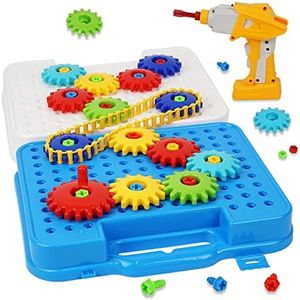 IIROMECI Gears Toys for Kids Ages 4-8, STEM Educational Construction Toys, Super Building Toy Set for Boys and Girls, Engineering Building Blocks Creative Learning Toy Set