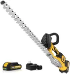 Hedge Trimmer Cordless(Battery & Charger Included), Electric Handheld Bush Shrub Trimmer, 20'' Edge Trimmer with 1/2'' Cutting Capacity & 3000RPM & BRUSHLESS, Compatible with Extension Pole, 4.4LBS