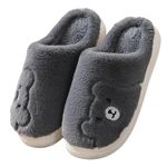 Soft Warm Woolen Eva Slippers for Women and Men Casual Flats Home Footwear Closed Toe Couple Indoor Soft Comfortable Sole Slides (Black uk8)