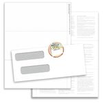 NextDayLabels 2023 3-Up W-2 Tax Forms (100 Sheets & Self Seal Envelopes) for Laser or Inkjet, 24 lb. Paper, Instructions Printed on The Back, Compatible with QuickBooks and Accounting Software