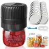 KITOOL Electric Mason Jar Vacuum Sealer Kit for Wide-Mouth & Regular-Mouth Mason Jars, Food Saver Vacuum Canning Sealer Machine Includes 16 Jar Lids