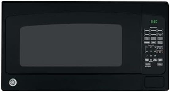 GE Countertop Microwave Oven, 1,200-watt Capacity, 2.0 Cubic Ft., 8 Auto Setting Cooking Settings, Child-Lock Technology, Kitchen Essentials for the Countertop, Dorm Room or Apartment, Black