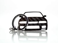 BlackStuff Carbon Fiber Keychain Keyring Ring Holder Compatible with Skyline R33 GT-R BS-654