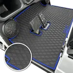 Xtreme Mats Evolution Golf Cart Floor Mat, Full Coverage Golf Cart Liner Protects OEM Flooring - Only Fits Evolution Classic Plus/Classic Pro/Forester/Turfman Carts (2022 and Prior) - Blue Trim