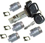 2002-2007 CHEVROLET EXPRESS OEM IGNITION SWITCH LOCK CYLINDER + 4 DOOR LOCK CYLINDER SET + 2 OEM LOGO KEYS