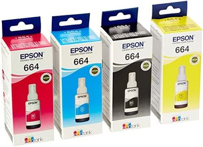 EPSON Original Refill Ink Set (T6641 T6642 T6643 T6644) for L100 L110 L120 L200 L210 L300 L350 L355 L550 L555