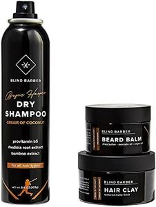 Blind Barber Bryce Harper Signature Series Gift Set - Men’s Hair, Beard & Grooming Kit with Dry Shampoo, Beard Balm, & Hair Clay Styling Paste for Men (3 Piece Set)