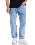 Amazon Brand - Symbol Men's Loose Fit Baggy Jeans Ice-Wash 32