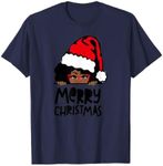 That Melanin Christmas Mrs. Claus Santa Black Peeking Claus T-Shirt