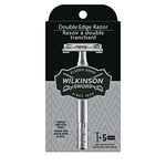 Wilkinson Sword Vintage Double Edge Safety Razor for Men, 1 Razor + 5 Refills