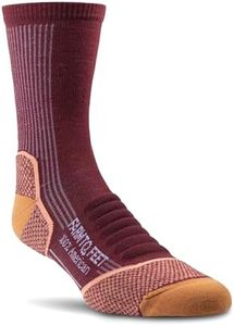 Farm to Feet Unisex Damascus MW 3/4 Crew Merino Wool Hiking Socks, Plum, Medium