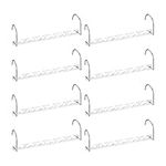 Navaris Space Saving Hangers - Set of 8 - Space Saver Multi Hook Hangers for Clothes - Wardrobe Storage Solution - Metal Multipurpose Hanger - 12 kg Capacity