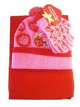 Berrt Cool Strawberry Shortcake Winter set- Gloves Scarf & Winter Hat