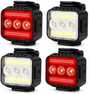 TioyFiuy Bike Lights Front and Back Set for Night Riding,Rear Bicycle Light | 9+9 Modes,Rechargeable,Super Bright eBike Lights,Waterproof Bike Headlight and Tail Light Set for MTB, Off-Road & City Riding