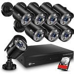 XVIM 8CH 1080P Wired Security Camera System Outdoor with 1TB Hard Drive Pre-Install CCTV Recorder 8pcs HD 1920TVL Outdoor Home Surveillance Cameras Night Vision Easy Remote Access Motion Alert?